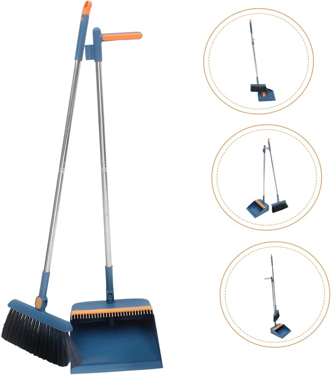 Hand Broom for Floor Cleaning Dustpan and Brush Set Home Cleaning Assistants Easy to Carry Style