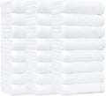 Amazon Basics Soft and Thick Cotton Hand Towels for Gym, Quick Drying, 16 x 26 in, White, 24-Pack