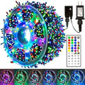 164 FT 500 LED Halloween Lights Outdoor , Waterproof RGB String Lights with Remote Control& Timer Function, 24 Colors Changing Fairy Lights for Indoor Outdoor Room Wall Christmas Tree Party Decoration