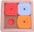 Interactive Sudoku Puzzle for Small Dogs and Cats - Basic Brain Pet Toy - 4 Treat-Hiding Holes, Medium Wood and Plastic Design