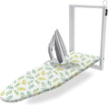 SheeChung Wall Mounted Ironing Board 36"X12",Foldable Ironing Board,Yellow | Removable Cotton Cover and Pad,Fold Down Ironing Board,Steel Mesh,Easy-Release Lever,Fits for Small Space Laundry Apartment