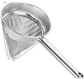 8-Inch Stainless Steel Fine Mesh Chinois Strainer | Large Strainer Reinforced Bouillon Strainer for Sauces, Soups, Purees, Pastes, Jelly, Custard, Curds and etc.