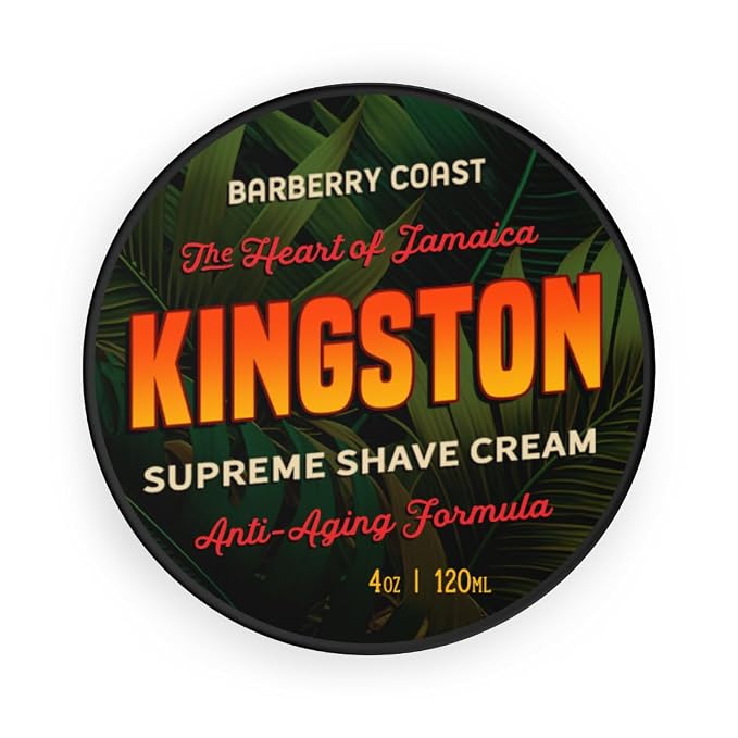 Kingston Shaving Cream for Men - Made with Shea Butter, White Tea & All Natural Ingredients - Full of Organic Soothers, Moisturizers & Anti-Oxidants