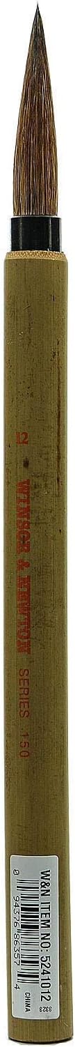 Winsor & Newton Series 150 Bamboo Short Handle Brush-Round 8, Brown