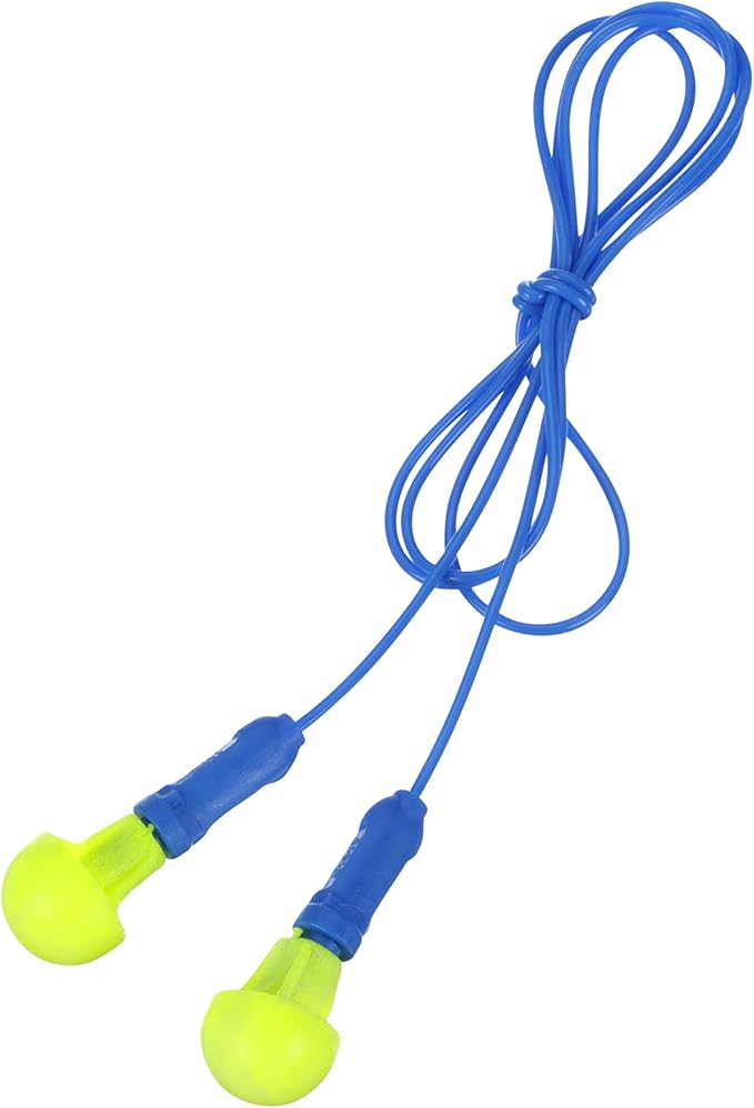3M E-A-R Push-Ins Earplugs 318-1001, Corded, Poly Bag 100-Pair