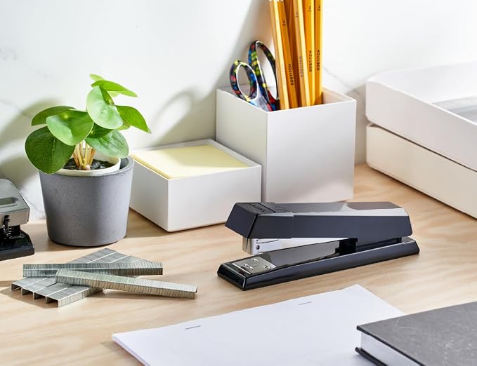 Bostitch Office Stapler,No-Jam Premium for Desktop,Includes 1,250 Staples,Full-Strip,25 Sheet Capacity,Black,(Pack of 12)