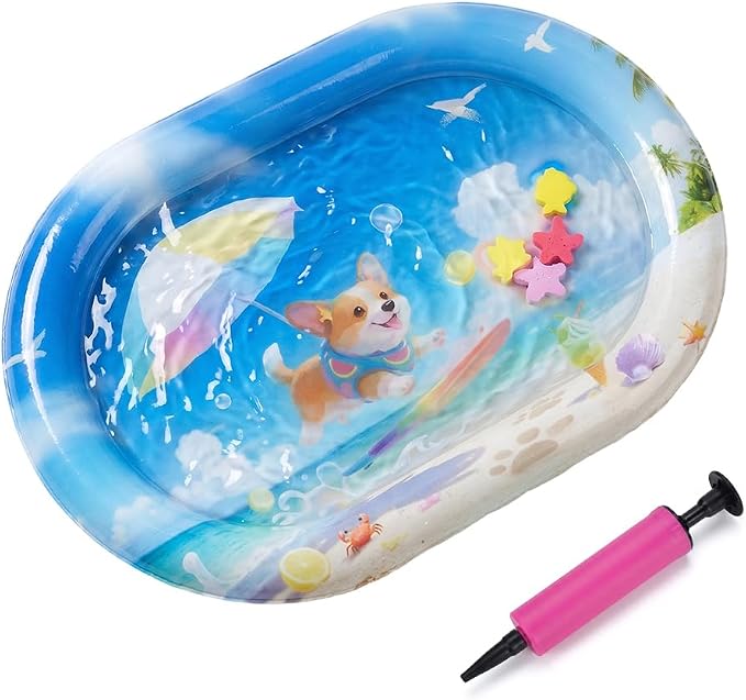 Cat Water Mat with Fish, 2026 New Interactive Cat Mat, Cat Mat for Indoor Activity, Portable Pet Water Play Mat for Cats and Dogs，A：Large,39"