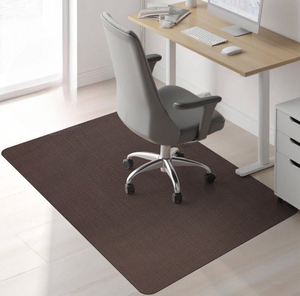Sycoodeal Chair Mat, 40" x 55" Office Chair Mat for Hardwood and Tile Floor, Heavy Duty Floor Protector for Rolling Chairs, Non-Slip,Computer Mat for Home Office(Brown)
