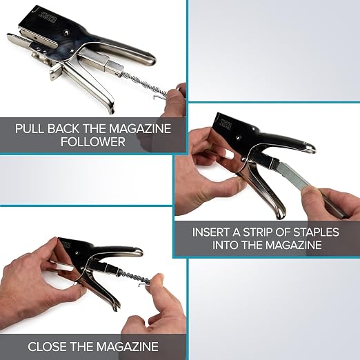 IDL Packaging Heavy Duty Staples for Plier HSP-12 - 7/16" x 5/16" x 0.04" (5 Boxes, 25000 Pcs) - Non-Rusting, Durable Stainless Steel Staples