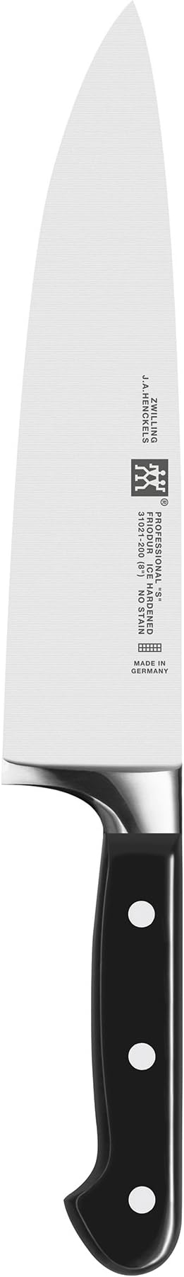 ZWILLING Professional S 8-inch Razor-Sharp German Chef's Knife, Made in Company-Owned German Factory with Special Formula Steel perfected for almost 300 Years, Dishwasher Safe