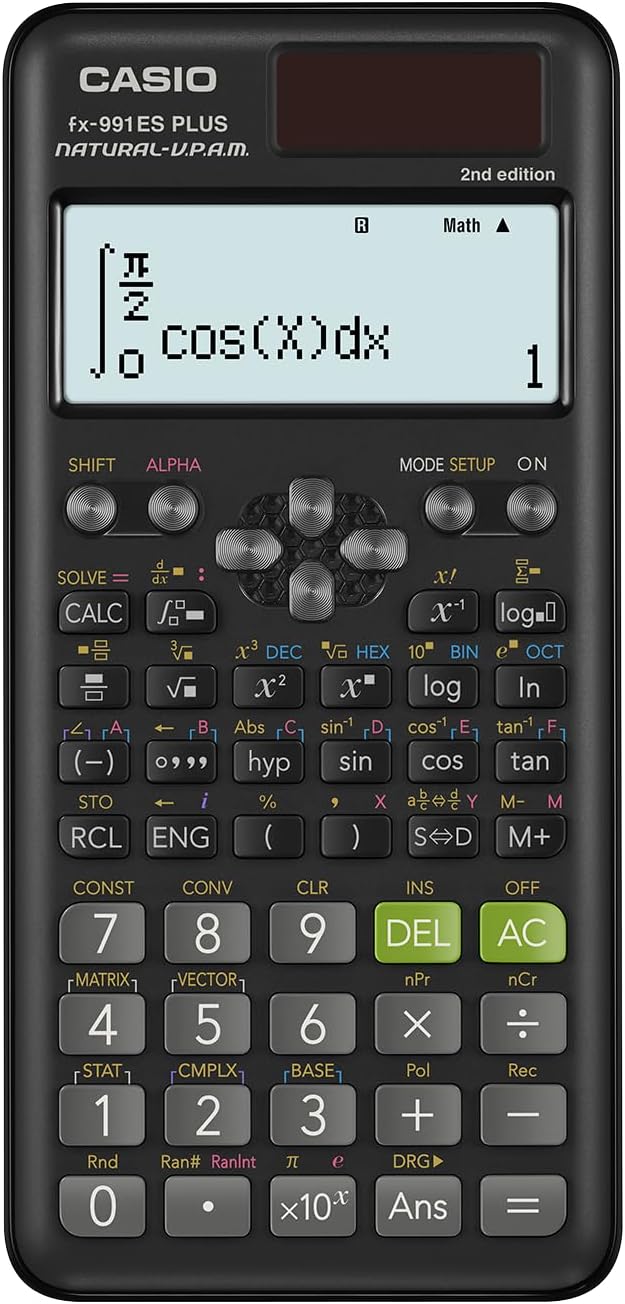 Casio fx-991ES Plus 2 Scientific Calculator with 417 Functions and Display, Natural