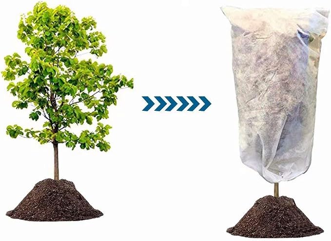 Agfabric Plant Covers Freeze Protection H40 xW60 0.9oz Outdoor Plant Covers for Winter Garden Plant Cover Winter Frost pests Protection,White