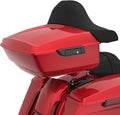 Advanblack Road Glide Tour Trunk Pack Wicked Red King Tour Trunk Pack Luggage +Wrap-Around Backrest Pad for '97-'25 Harley Touring Road King Street Glide Electra Glide CVO models