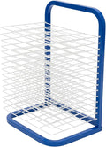 Pearington Tabletop or Wall Mount 15-Shelf Art Drying Rack, Heavy-Duty Steel Space-Saving Art Rack for Classrooms and Art Studios, Blue