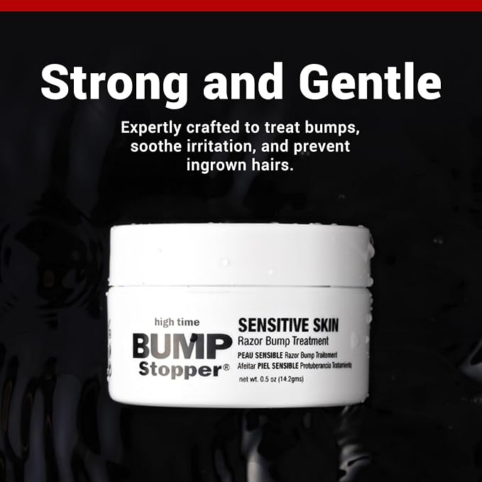 High Time Sensitive | Ingrown Hair Treatment After Shave Cream | Razor Bump Treatment | Sensitive Skin Formula | Post Shave Care | 0.5 oz (Pack of 6)