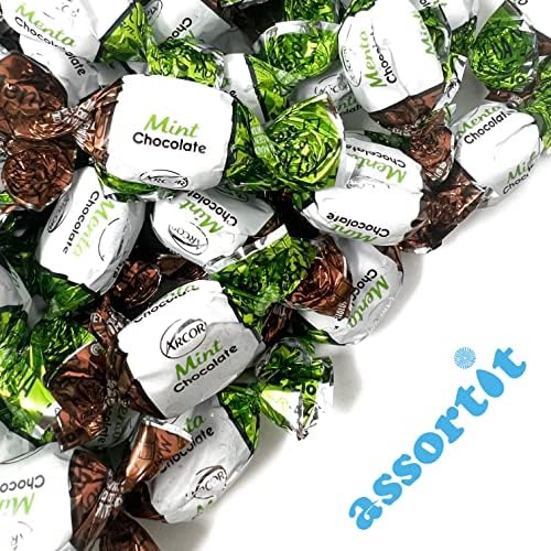 Chocolate Filled Mint Candy, Hard Candies, Vintage Assortment, 3 Lb Bulk