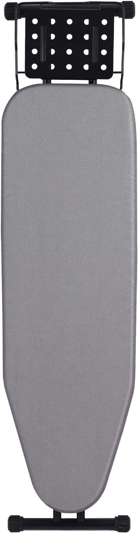 Jakeefud Deluxe Ironing Board with Heat Resistant Cover and Thicken Felt Pad, Heavy Sturdy Legs,Full Size Hanger Iron Board,Foldable (L-Grey)