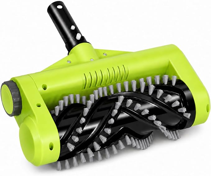 Sepetrel Electric Pool Brush Head, Cordless Motorized Pool Scrubber for Inground & Above Ground Pools, IPX8 Waterproof Shaftless Magnetic Drive Roller Brush for Waterline & Wall Cleaning
