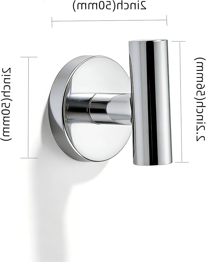 Wall Mounted Bathroom Towel Hooks for Hanging Clothes,Hat,3 Pack Polished Chrome Coat Hook Robe Hooks.Suitable for Hotels and bathrooms.