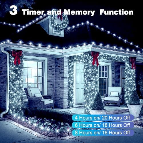 264FT Cool White Christmas Lights, 800 LED Outdoor Xmas String Lights
