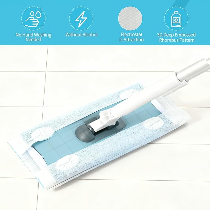 320 Pcs Wet Mop Pads Refills Disposable Moist Mopping Cloth Wipes Cleaning Sweeper Wet Refills for Wood Floor Tile Hardwood