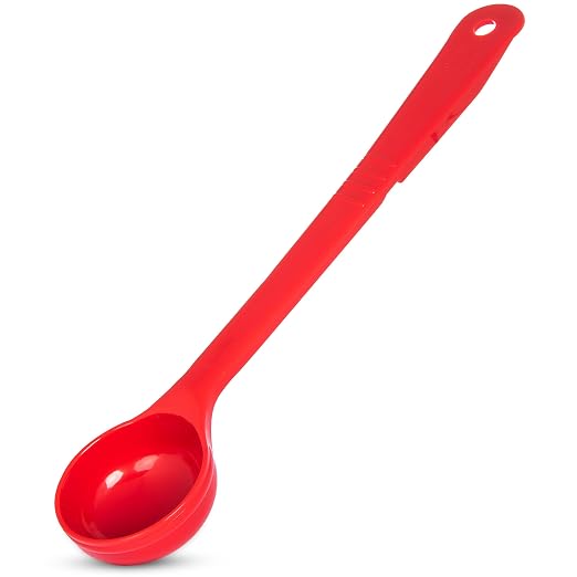 Carlisle FoodService Products Measure Miser Plastic Measuring Spoon with Long Handle, 2 Ounces, Red (Pack of 12)