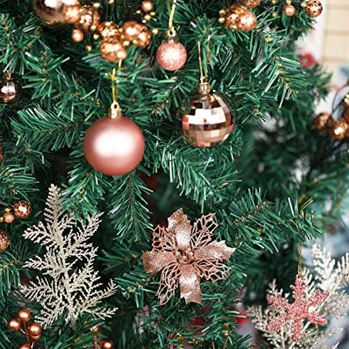 Sratte 94 Pcs Christmas Tree Ornaments Decoration Set, Rose Gold