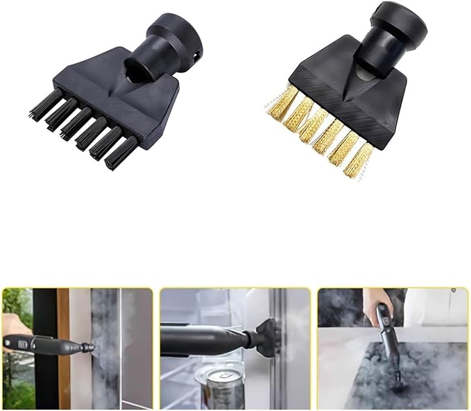 A66T 10-Piece Accessory Set - Compatible For Karcher Steam Cleaners SC1, SC2, SC3, SC4, SC5, Includes Nozzles, Brushes, And Cloths