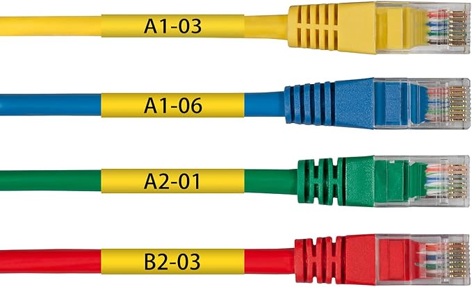 6 Pack Compatible for Brother P-Touch HSe-611 HSe611 HS-611 HS611 AHS-611 5.8mm Yellow TZe Heat Shrink Tube Label Tape for PT-E500 PT-E300 PT-H300 PT-E550W PT-P750W 1/4 inch x 4.9 feet