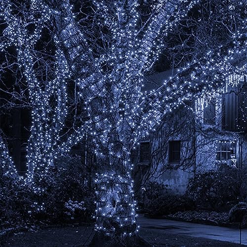 TW SHINE Christmas String Lights, 1000 LED 328FT Christmas Lights Plug in with 8 Modes, Remote Waterproof Lights Outdoor Indoor Decorations for Xmas Party Yard Decor, White