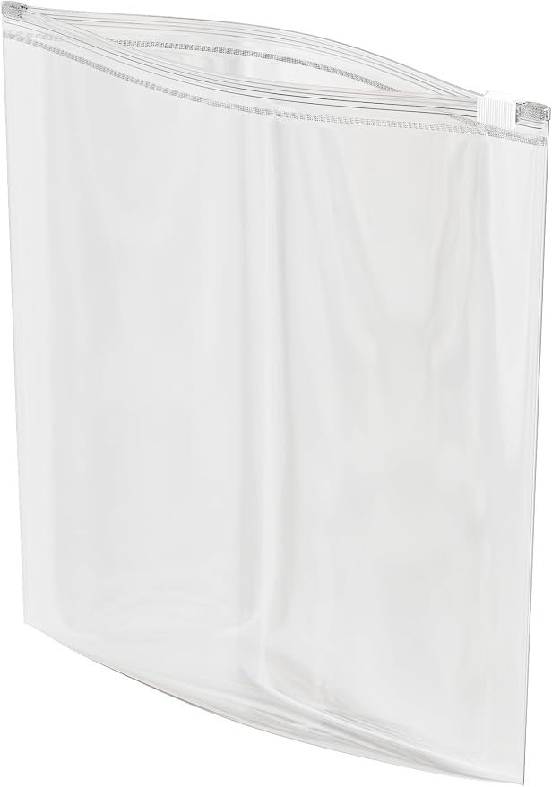 500 Count - Slider Zip Gallon Food Storage Bags, 10" x 12" 3 Mil Heavy Duty, Large, Strong & Durable For Freezer Storage. GPI