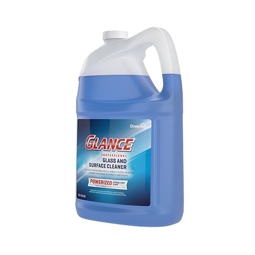 Glance CBD540311 Powerized Professional Glass & Surface Cleaner, Streak Free Commercial Ammoniated Liquid Window Spray, Ready-to-Use Refill, 1-Gallon (Pack of 2)