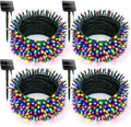 4 Pack 400LED Solar Christmas Lights Outdoor Waterproof, Multicolor 160 FT