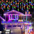 Colored Christmas Lights Outdoor, 33ft 400 LED Icicle Lights for Outside