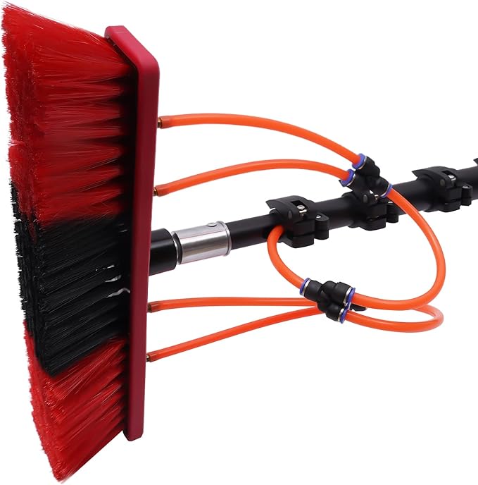 Water Fed Pole Kit Lightweight, 20 Ft Water Fed Cleaning System, Outdoor Window Cleaner Solar Panel Cleaning and Washing Tool for Window Glass Solar Panel (20ft)