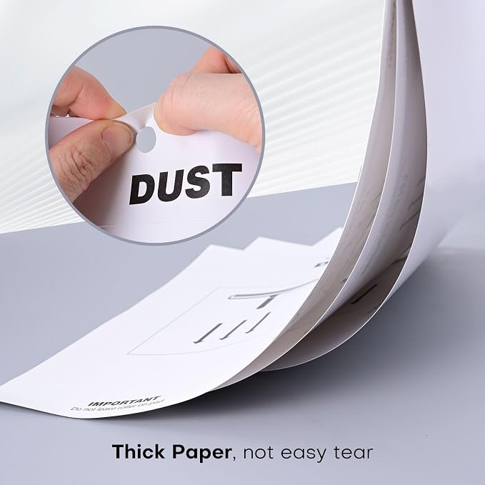 NEWISHTOOL Cleanroom Dust Removal Pad Self Sticky Paper - 60 Sheets | Dirt Lint Free Paper, Safe Collector Tool, Anti-Static Roller Cleaning Mat, No Adhesive Residue, for Electronics Industry