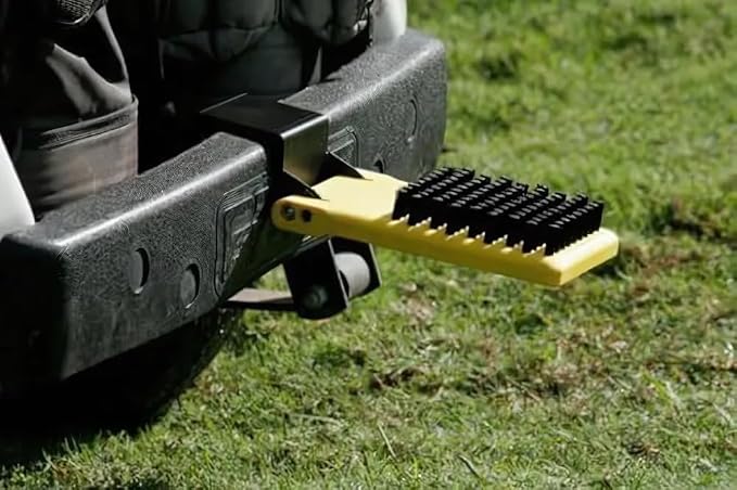Club Clean Spike Swipe Outdoor Shoe Boot Brush Scraper – Golf Cart Cleat Cleaner, Mounts to Carts, Trucks, ATVs, or RVs – Durable Outdoor Shoe Cleaner for Work Boots, Hiking, Camping – Kick-Up Design