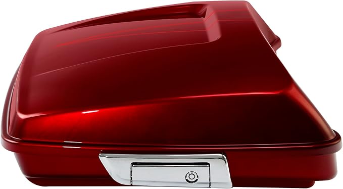 5.5" Razor Motorcycle Trunk W/Latch Key Fit For Harley 2014-2025 Touring CVO Road King Street Glide Electra Glide Ultra Limited Pack Velocity Red Sunglo