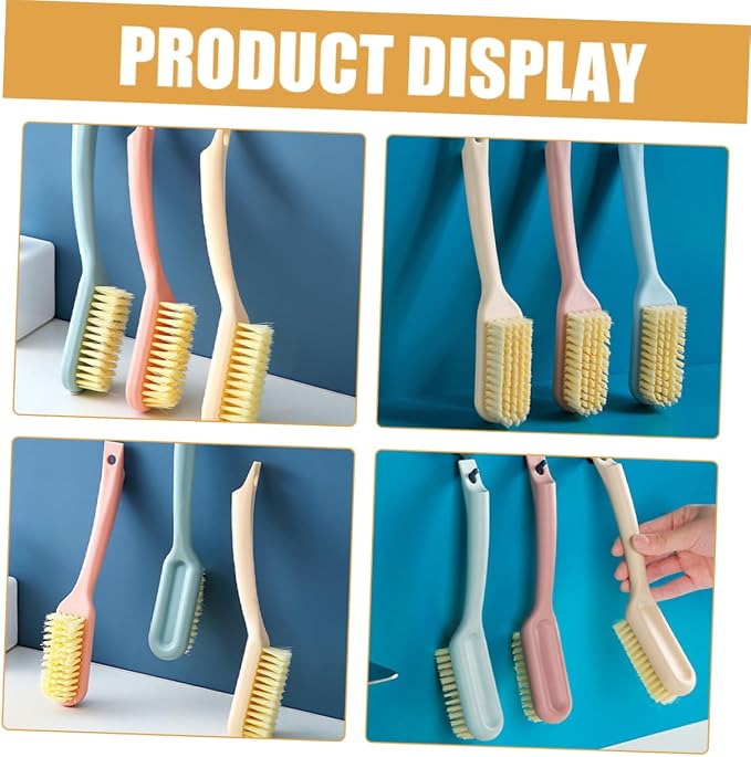 GALPADA 9pcs Handle Shoe Brushes Soft Cleaning Scrubber for Shoes Boots Clothes Dorm Use