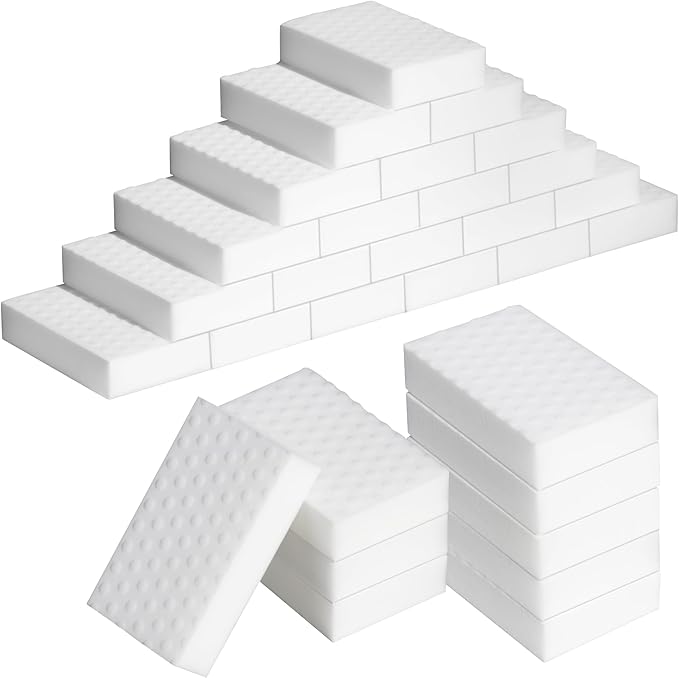 30PCS Magic Sponge Eraser-2X Density Foam Cleaning Pads for Kitchen, Bathroom, Furniture, Leather,100x60x20mm