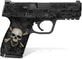 Textured Vinyl Decal Skin Kit for Smith & Wesson M&P M2.0 9mm/.40 4" Compact (Skull & Crossbones)