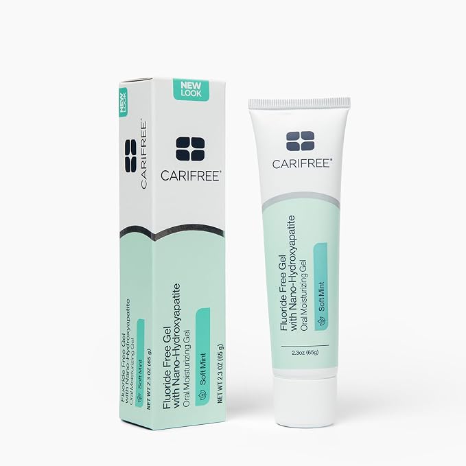 CariFree Nano Hydroxyapatite Toothpaste, Fluoride-Free, Mint, Pack of 4 | Fluoride-free nano-HAp gel; neutralizes pH; freshens breath & moistens mouth; toothpaste replacement, dentist rec.