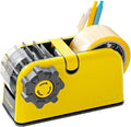 [TENDO°] TENDO Multi-Section Tape Dispenser, Custom Width Tape Cutter with 4 Cutting Sections, Built-in Safety Blade, Ergonomic Grip for Packing and Office Use, ZO-508(Yellow)
