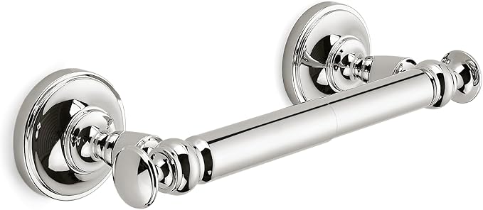 khtumeware 2 Pack Double Post Toilet Paper Holder Vibrant Polished Nickel Tissue Roll Holder for Bathroom Organization and Storage Single Double Toilet Tissue Holder Wall Bathroom Accessories