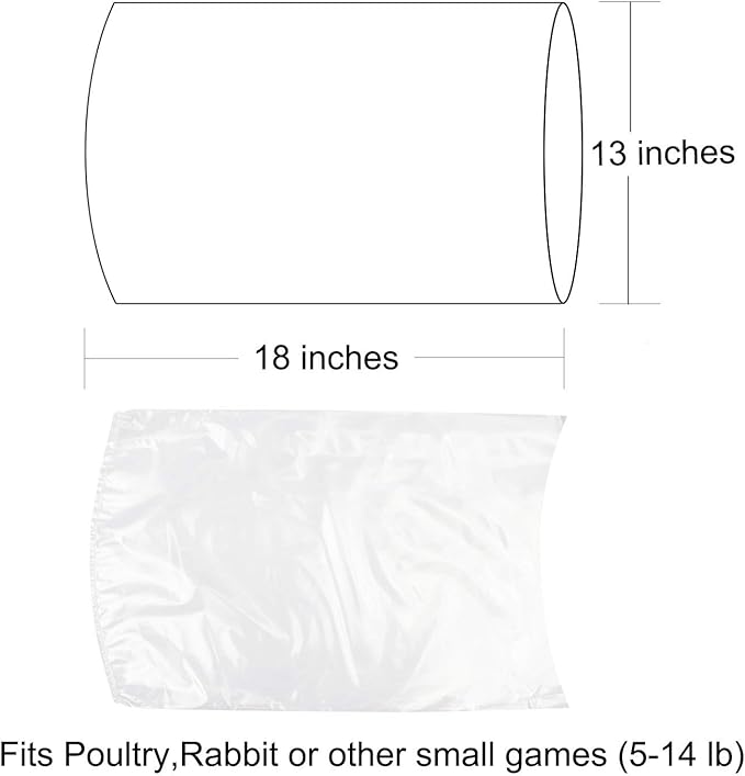 Poultry Shrink Bags,100 Pcs 13x18 Chicken Bags Heat Shrink Poultry Bag for Freezer