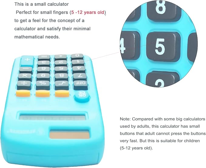 Mini Calculator, Small Calculator (B, Set of 30) | 8 Digit Dual Power Portable Pocket Size Desktop Handheld for Classroom Desktop Home