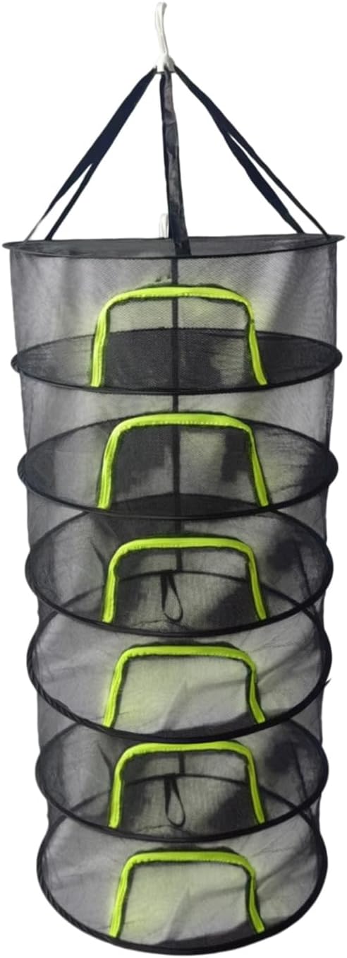 Portable Laundry Drying Rack for Fruits Vegetables Fish and Clothing Compact Foldable Suspended Net Camping Drying Rack