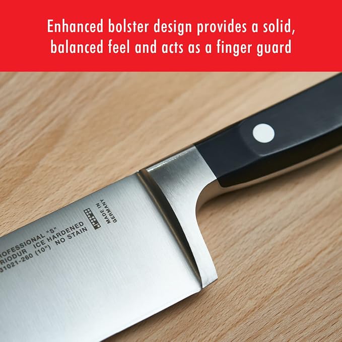 ZWILLING Professional S 8-inch Razor-Sharp German Chef's Knife, Made in Company-Owned German Factory with Special Formula Steel perfected for almost 300 Years, Dishwasher Safe