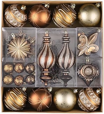 Valery Madelyn 60ct Christmas Tree Decorations Ball Ornaments Set