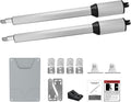 X X-HOUSE PKM-C05 Automatic Gate Opener Kit with Remote Control Kit for Light to Medium Duty Dual Swing Gates, Motor Electric Gate Opener for Dual Swing Gates up to 770 lbs per Arm AC Powered
